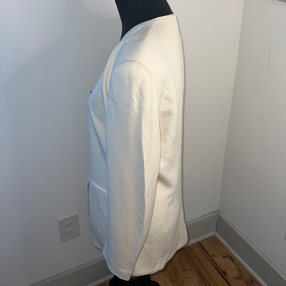 Laura Leigh Ltd ivory cream 100% Silk mother of Pearl single buttons Sz 10 - Picture 2 of 9